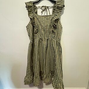Plaid Ruffle women’s Dress target wild fable medium